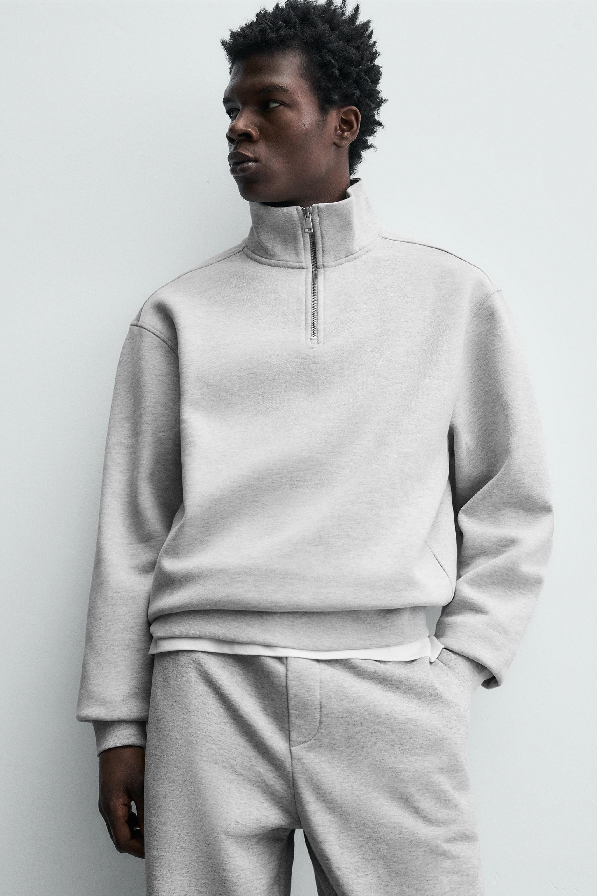 BASIC QUARTER-ZIP SWEATSHIRT
